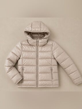 Abercrombie & Fitch Lightweight Package Puffer Jacket Women’s S tan/taupe